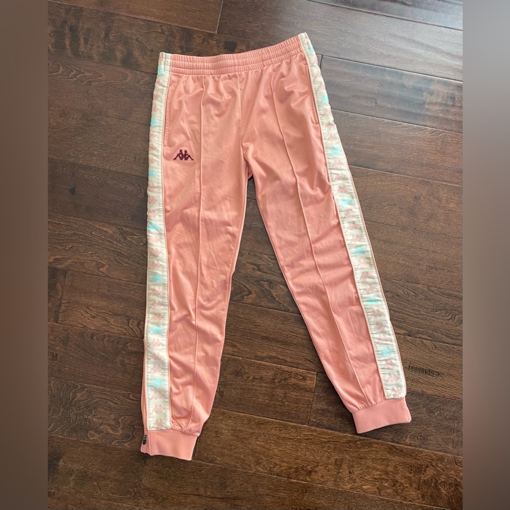 Kappa Women's Jogger Sweatpants Size Small Pink Peach Color